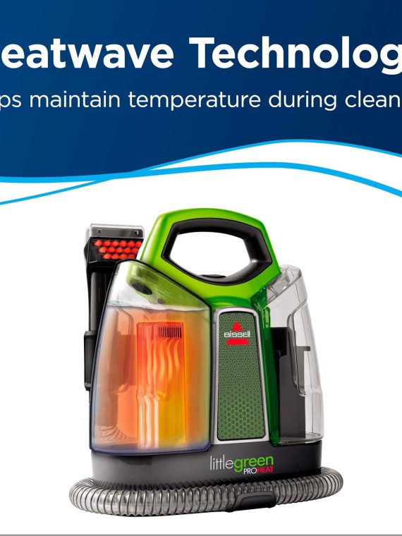 2025 BISSELL Little Green Proheat – Limpiador portátil en profundidad y quitamanchas con herramienta HydroRinse autolimpiante, modelo 2513E