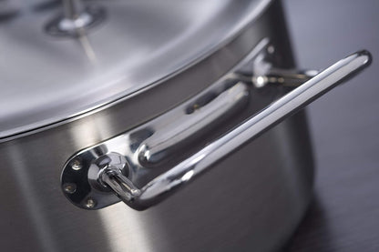 ZWILLING 5-Piece Cookware Set, 4 Lids, Suitable for Induction, Stainless Steel, Passion, Bright Grey, Diameter 16 cm, Diameter 20 cm, Diameter 24 cm, Diameter 28 cm