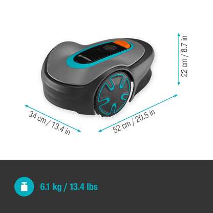 2025 Robot cortacésped Gardena SILENO minimo 350 m²: cortacésped inteligente con conectividad óptima, programable vía la aplicación Gardena Bluetooth (15208-47)