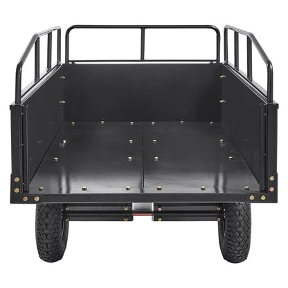 Remolque utilitario volquete VEVOR para ATV – 680 kg, 425 L – acero resistente con barandillas removibles