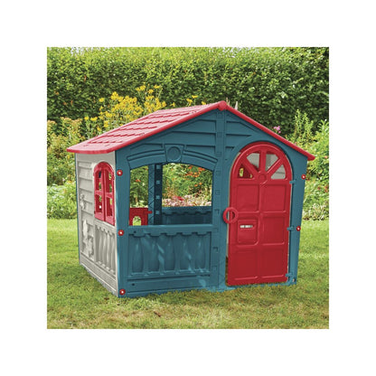Casita Para Niños De Plastico "fun" - 1,40 X 1,11 X 1,15 M - Azul