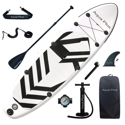 2025 Aqua Plus SUP Inflable – Grosor 15 cm, para Todos los Niveles, Tabla de Paddle Surf, ISUP con Bomba y Bolsa de Viaje, Adolescente/Adulto