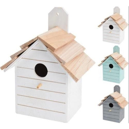 Casita Pajaros Madera 16x22x11cm.surtido 707