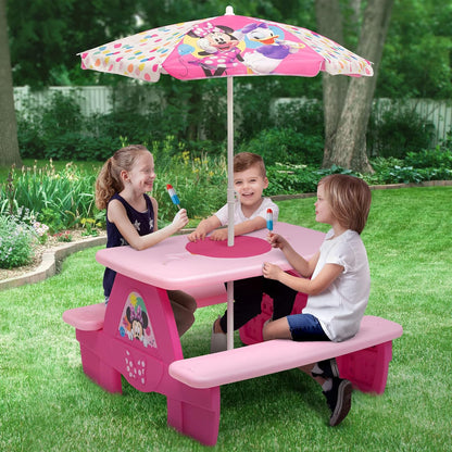 2025 Mesa de picnic de actividades para 4 niños Delta Children Minnie Mouse