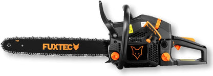 FUXTEC Motosierra Gasolina FX-KS262 de 2,85kw - con espada de 20'', longitud de corte 46 cm- 61,5cc - Easy-Start - incl. Protección de la espada y bolsa de transporte