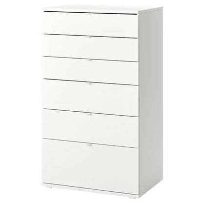 Cómoda VIHALS de 6 cajones de IKEA, color blanco, 70x47x120 cm