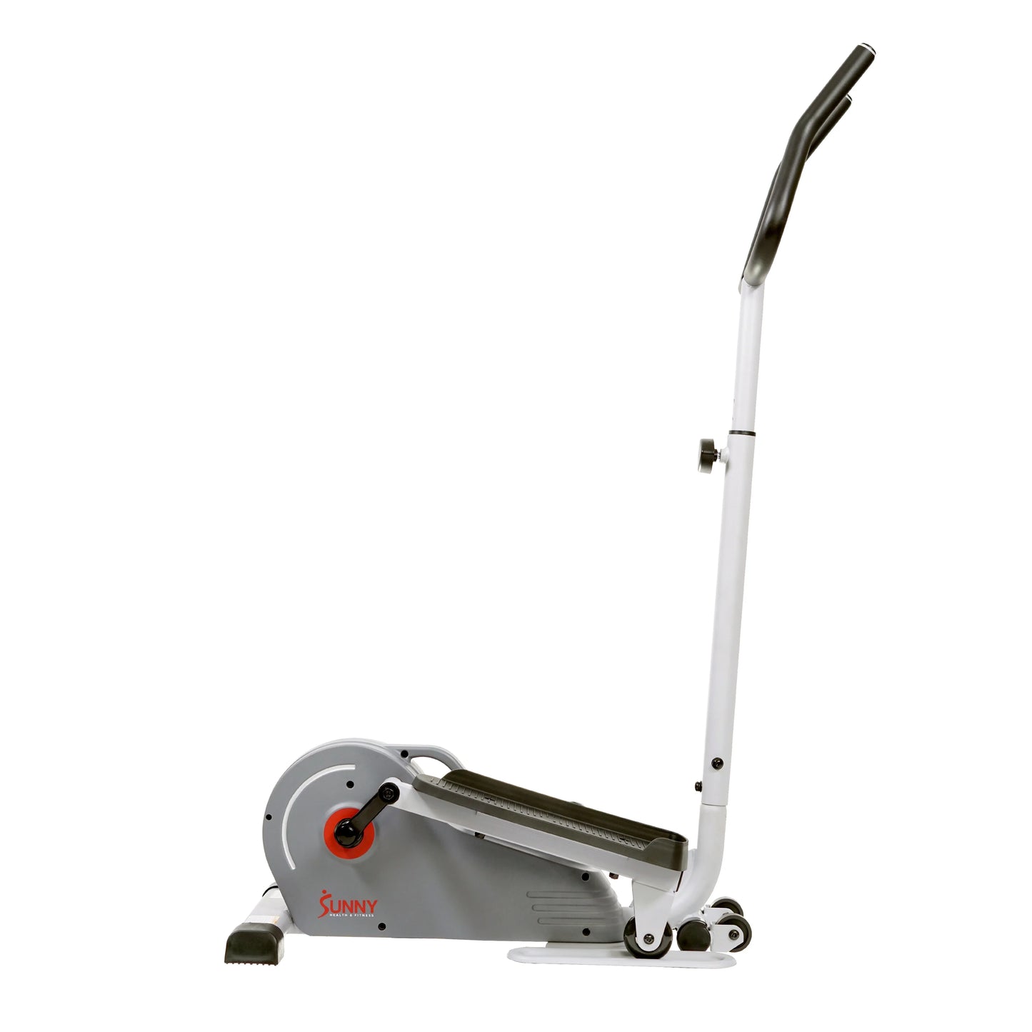 Sunny Health & Fitness Elíptica magnética compacta con manillar – stepper portátil para entrenamiento en casa, modelo SF-E3988.