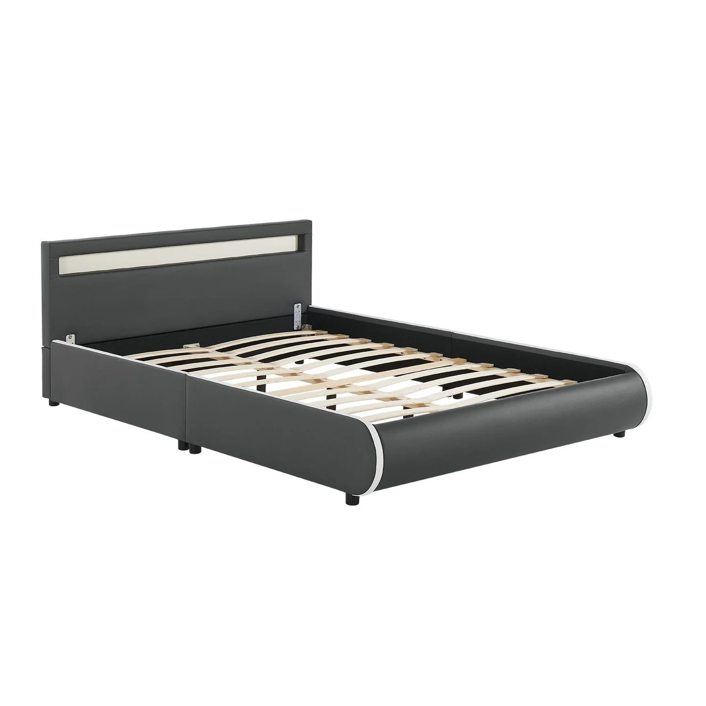 2025 Cama tapizada Sevilla 140x200 cm en blanco