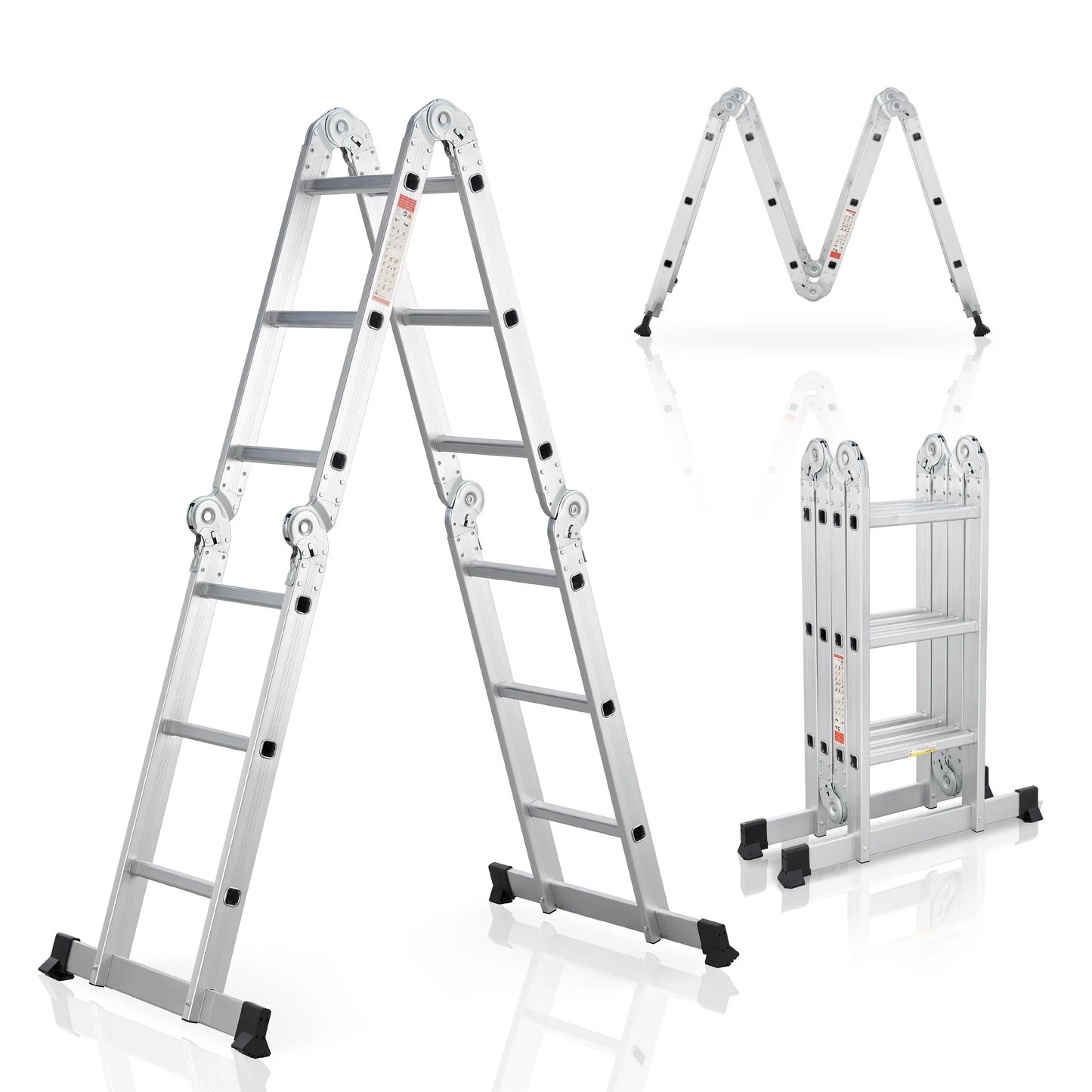 2025 Escalera multifuncional de aluminio 3,6 m – Versátil, estable y compacta