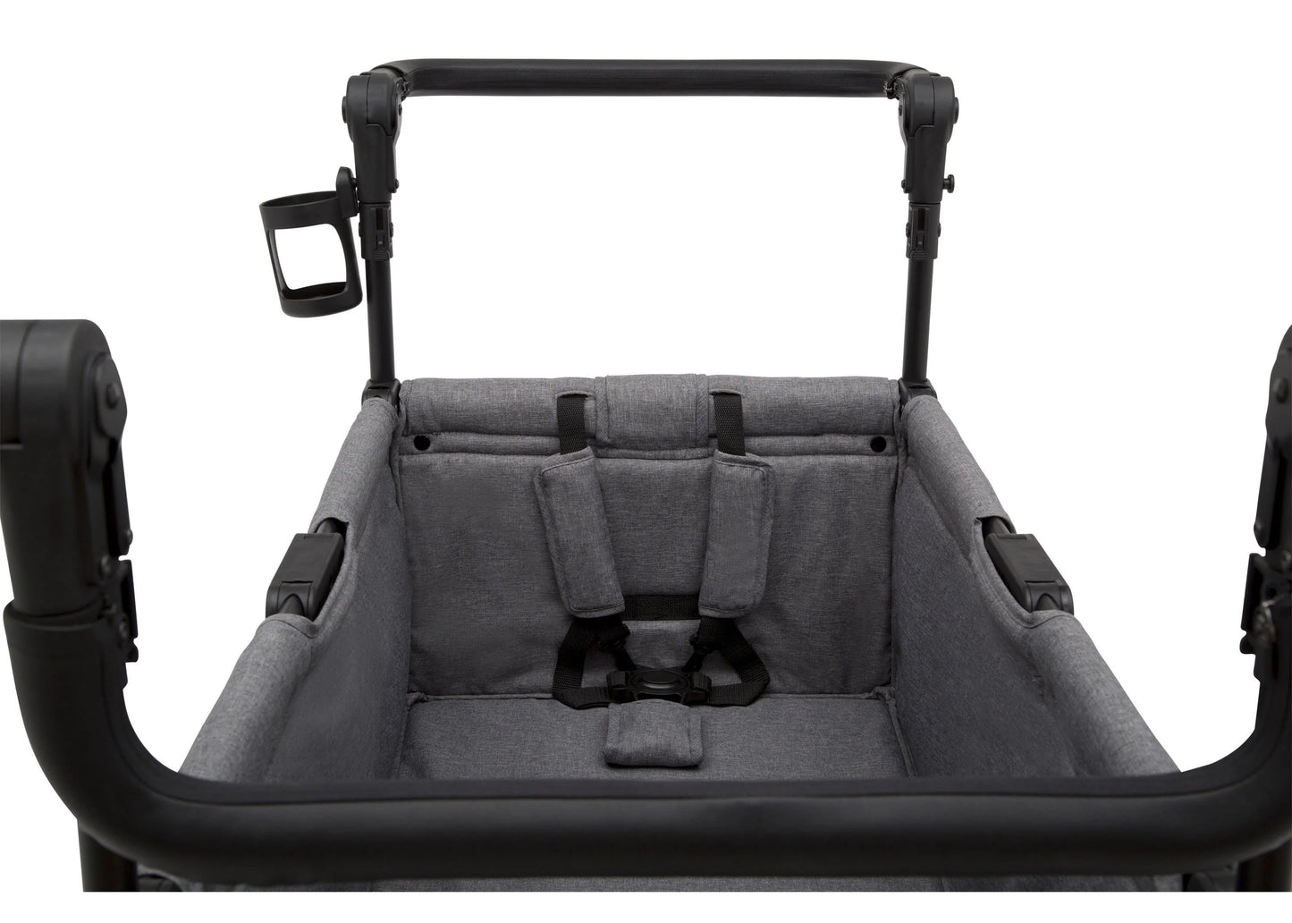 2025 Jeep Wrangler Stroller Wagon de Delta Children – 3 Modos: Portabebés, Cochecito y Carrito, Suspensión, Capota UV, Compatible con Sillas de Auto, Almacenamiento Múltiple, Manillares Ajustables