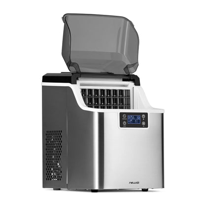 2025 Máquina de Hielo de Encimera Newair® – Cubos de Hielo Transparentes, Acero Inoxidable