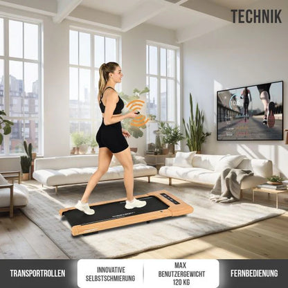 2025 Caminadora Walking Pad 4.2 – Diseño elegante en madera (0–6 km/h), compatible con aplicaciones