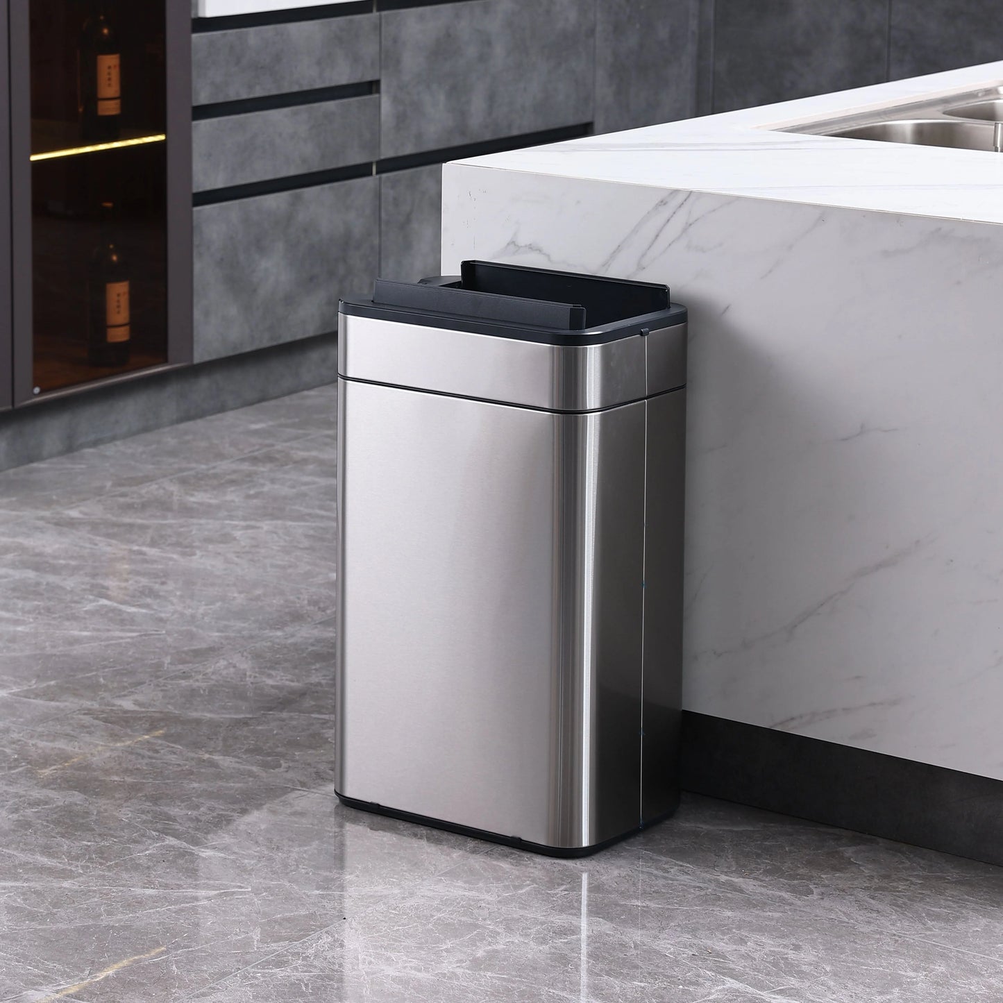 2025 Tacho de basura sensor alas 50L acero