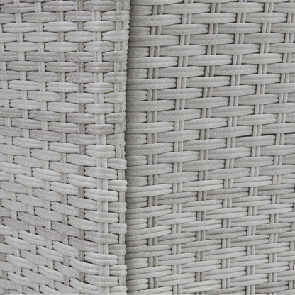 Conjunto De Ratán Luzern Con 4 Fundas - Gris Claro
