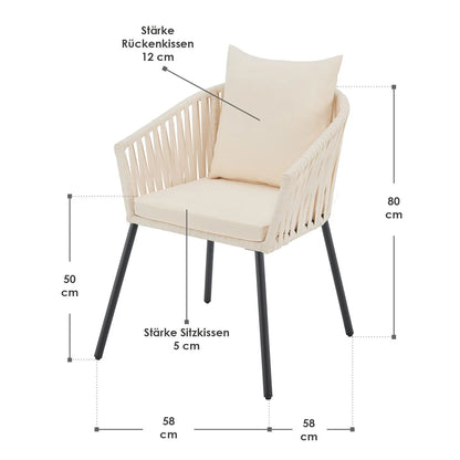 2025 Juego de 2 sillas Rope – Elegancia y confort para tu espacio exterior