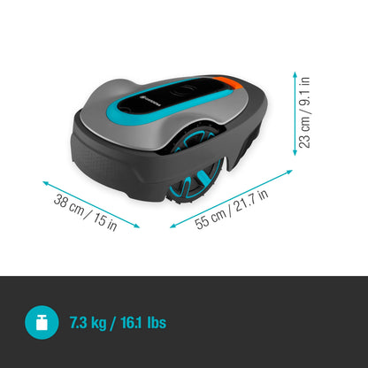 2025 Robot cortacésped Gardena SILENO minimo 350 m²: cortacésped inteligente con conectividad óptima, programable vía la aplicación Gardena Bluetooth (15208-47)
