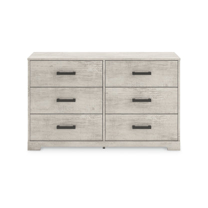 Cajonera Shawburn de 6 Cajones Estilo Granja Moderna de Signature Design by Ashley, Acabado Blanco Roto