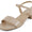 Soda EPISODE-S Beige Patent Women Ankle Strap Sandals Low Block Heel Single Band Dress Sandals