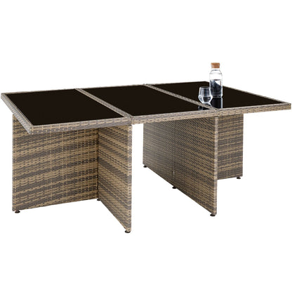 Conjunto De Ratán Sintético Nueva York - Natural
