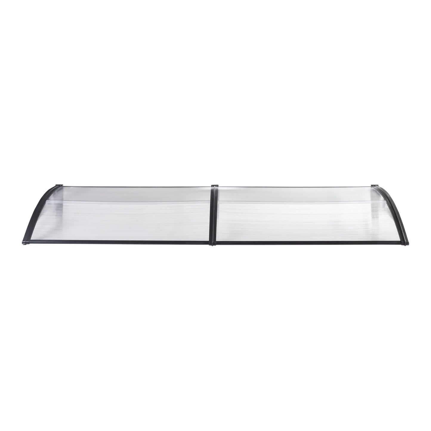 2025 Marquesina de diseño para puerta de entrada, marquesina de bienvenida resistente a la intemperie 200 x 100 cm, negro y transparente