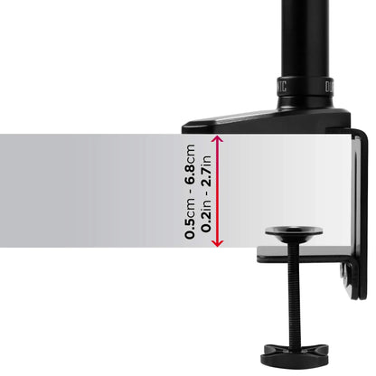 2025 Duronic Soporte para Monitor DM553 | Soporte triple para escritorio PC | NEGRO | Aluminio | Altura ajustable | Para tres pantallas LED/LCD de 15-27 pulgadas | Compatible con VESA 75/100 | Capacidad de 5 kg por pantalla