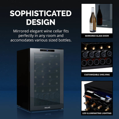 2025 Refrigerador de Vinos Independiente Newair – Negro (51 botellas)