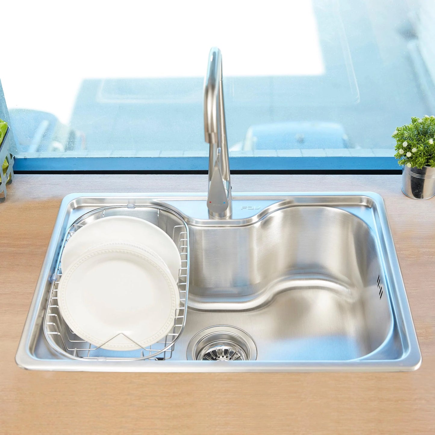 2025 Lavaplatos Sobre Cubierta Acero Inox Small Acqua FDV