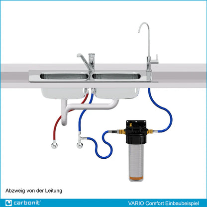 2025 Carbonit VARIO-HP Comfort – Filtro de agua bajo fregadero eficaz para agua potable limpia
