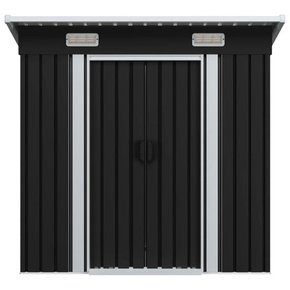 2025 Cobertizo para jardín de acero gris antracita v6684