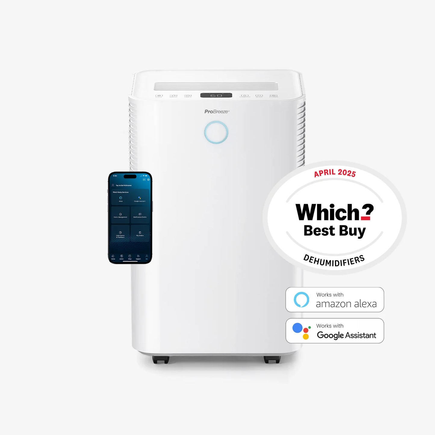 2025 OmniDry 20L Deshumidificador silencioso de bajo consumo con modo ropa y control por aplicación inteligente