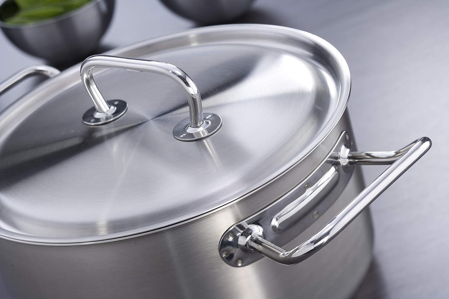 ZWILLING 5-Piece Cookware Set, 4 Lids, Suitable for Induction, Stainless Steel, Passion, Bright Grey, Diameter 16 cm, Diameter 20 cm, Diameter 24 cm, Diameter 28 cm