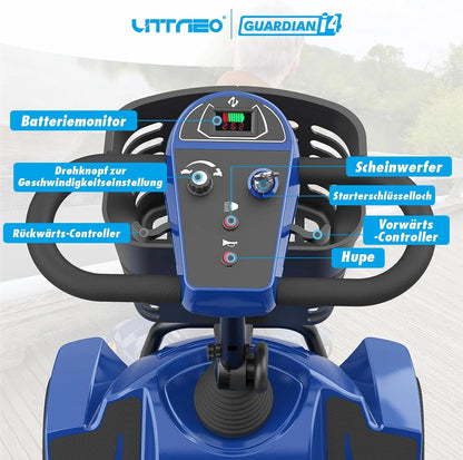 2025 Scooter eléctrico de 4 ruedas – silla de ruedas motorizada compacta y eficiente para adultos y personas mayores