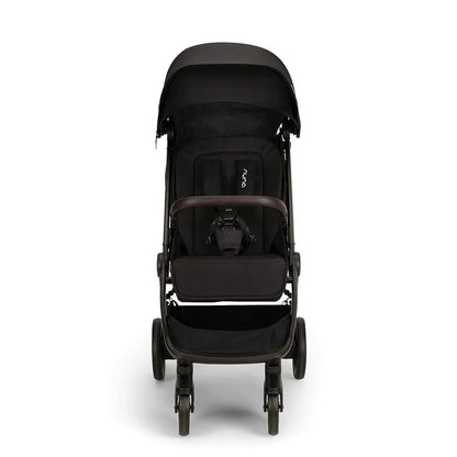2025 Nuna TRVL LX – Silla de paseo compacta premium en Caviar – Ligera con plegado de una mano y suspensión integral
