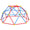 Cúpula De Escalada De Metal Pp Ø183x90 Cm-outsunny. Rojo Y Azul