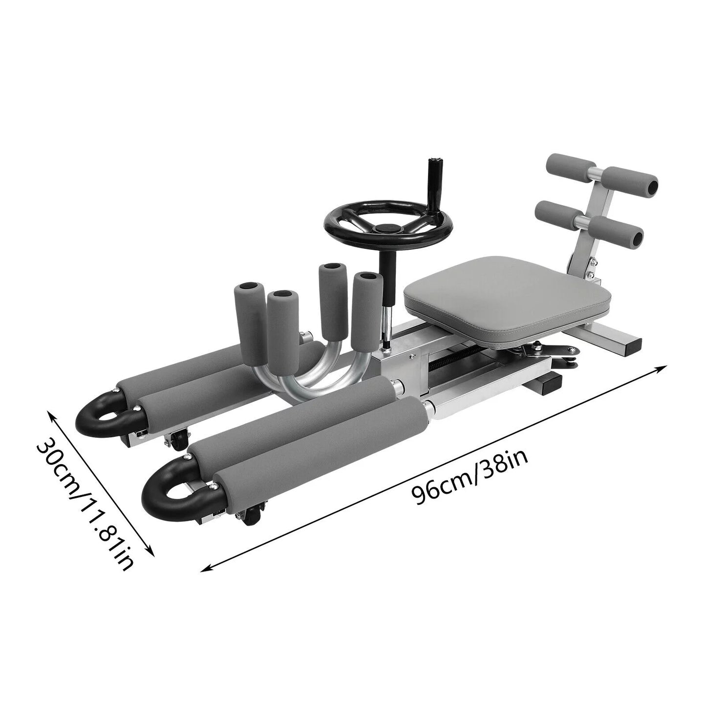 Dispositivo profesional de estiramiento de piernas con capacidad de carga de 150 kg, equipo robusto para el hogar y el gimnasio.