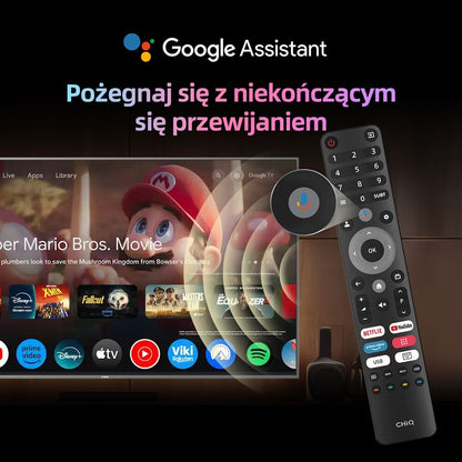 Telewizor 55” CHiQ U55QM9, bezramkowy, 4K Ultra HD, Google TV