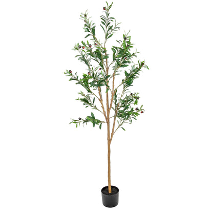 2025 Árbol de olivo artificial en maceta con hojas de seda de Sunnydaze