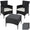 Conjunto De Ratán Luzern Con 4 Fundas - Negro