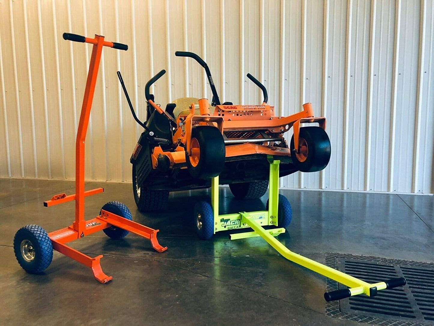 2025 Ballard Inc Super Jack Pro – Elevador para Cortacésped - ZTR, Stander, Walk Behinds (Naranja Alta Visibilidad)