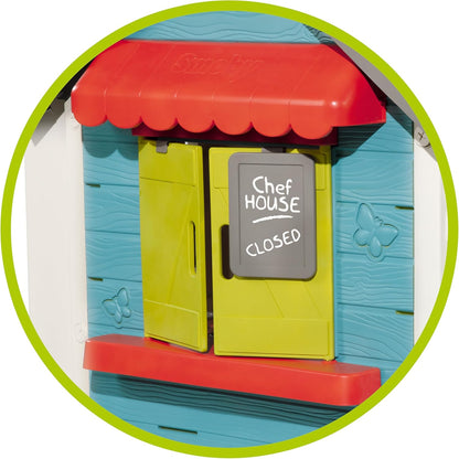 Smoby Life Garden House - Casa de Jardín Infantil de jardinería- Incluye Jardinera, Comedero para Pájaros, Herramientas y Accesorios - Protección UV - Material Reciclado - más de 2 años (7600810408)