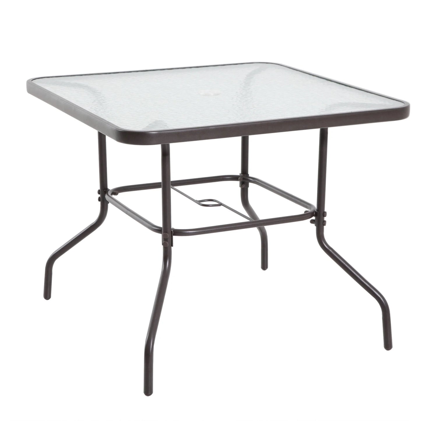 2025 Juego de comedor exterior Mainstays Albany Lane de 6 piezas con sombrilla, acero, rojo