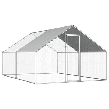 2025 Recinto para gallinas de acero 2,75 x 4 x 1,92 m – Parque exterior seguro para aves de corral y pequeños animales