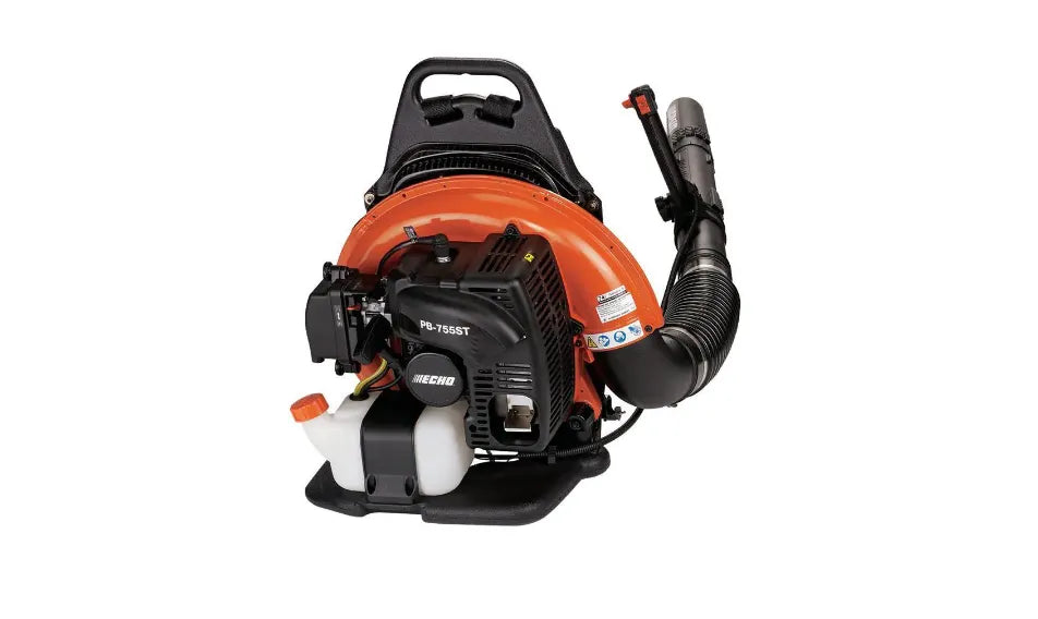 Soplador de mochila a gasolina 2 tiempos ECHO PB-755ST, 63,3 cm³, 233 MPH, 651 CFM con acelerador montado en el mango
