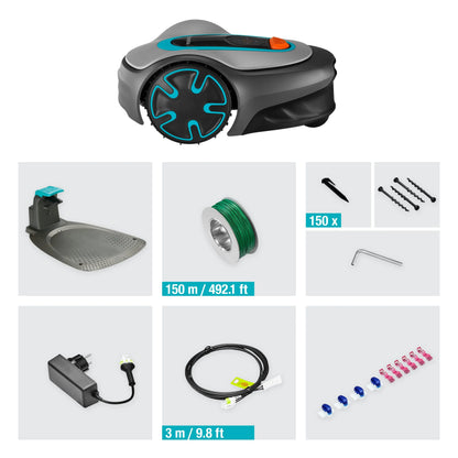 2025 Robot cortacésped Gardena SILENO minimo 350 m²: cortacésped inteligente con conectividad óptima, programable vía la aplicación Gardena Bluetooth (15208-47)