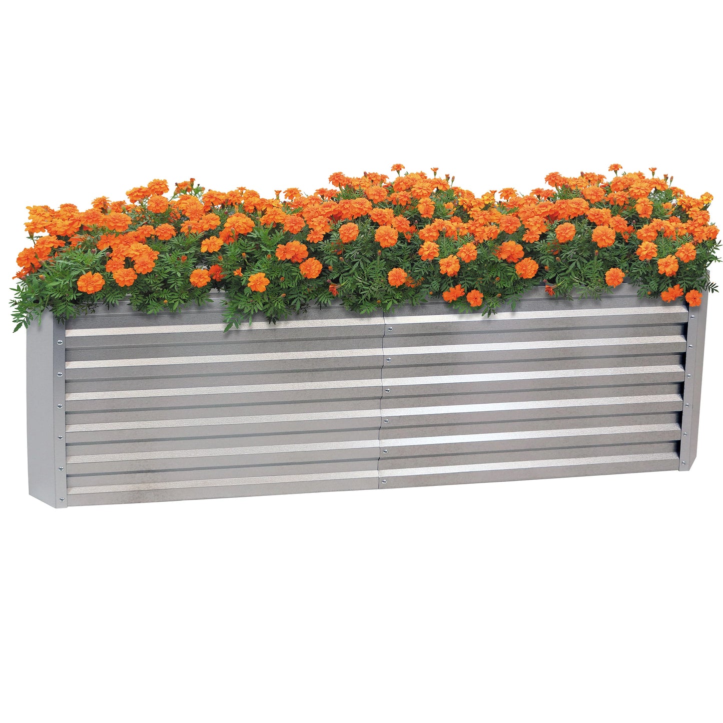 2025 Cama Elevada Rectangular para Jardín Sunnydaze de Acero Galvalume - 180 cm