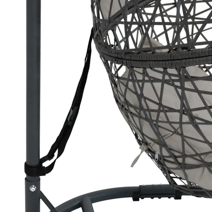 2025 Silla Colgante Sunnydaze Caroline en Forma de Huevo con Estructura de Acero y Cojín