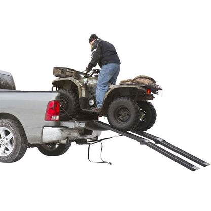 Rampas plegables dobles de 90 pulgadas para ATV de acero negro