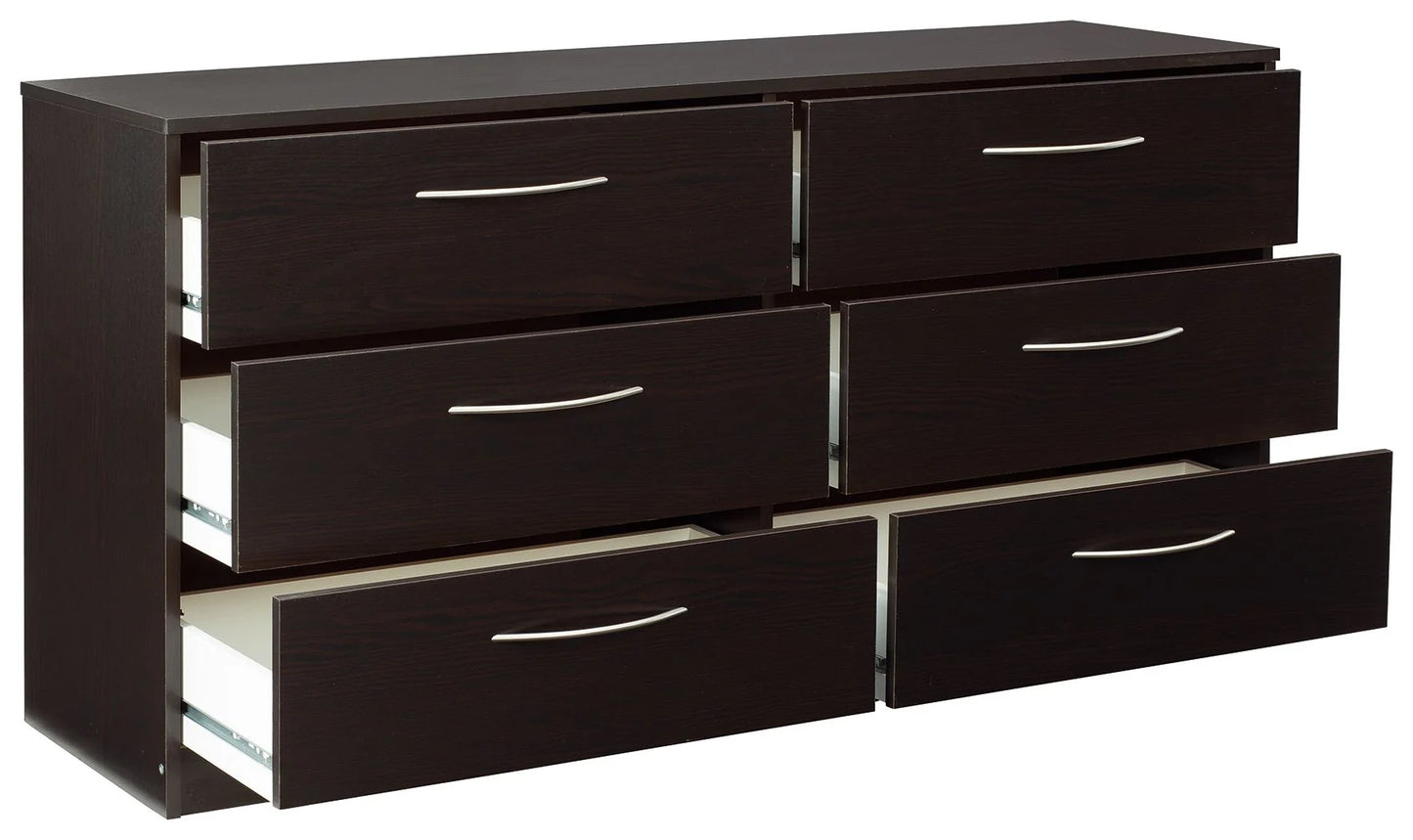 Cómoda Finch – Negra – Seis Cajones
