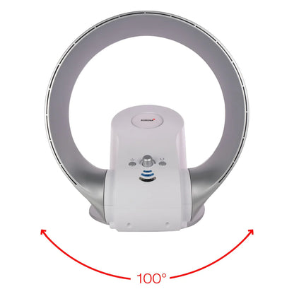 2025 Ventilador de pared y de mesa sin aspas Korona 81008, 26 W, plata y blanco