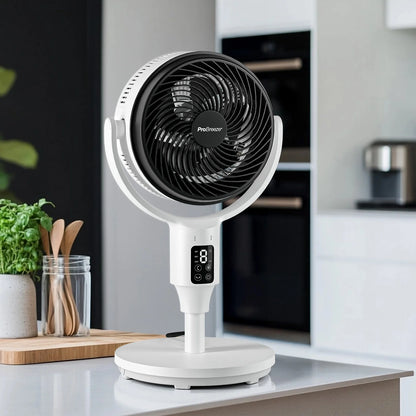 2025 Ventilador de pie híbrido AirFlo™ 43" - Circulador de aire ultrasilencioso - Blanco